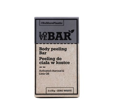 Love Bar Body Peeling Bar peeling do ciała w kostce Węgiel Aktywny & Limonka (2x30 g)