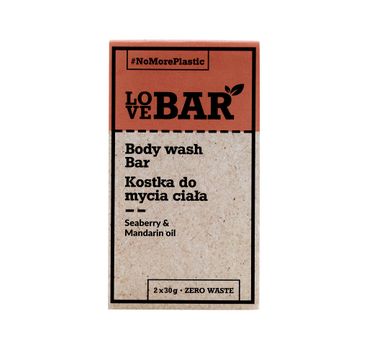 Love Bar Body Wash Bar kostka do mycia ciała Rokitnik & Mandarynkowy Olej (2x30g)