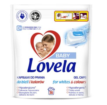 Lovela Baby hipoalergiczne kapsułki do prania do bieli i kolorów (36 szt.)