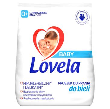 Lovela – Baby hipoalergiczny proszek do prania ubranek niemowlęcych i dziecięcych do bieli (1.3 kg)