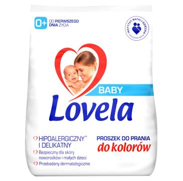 Lovela – Baby hipoalergiczny proszek do prania ubranek niemowlęcych i dziecięcych do kolorów (1.3 kg)