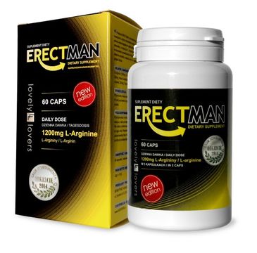 Lovely Lovers Erectman wzmocniona erekcja i potencja u mężczyzn suplement diety (60 kapsułek)