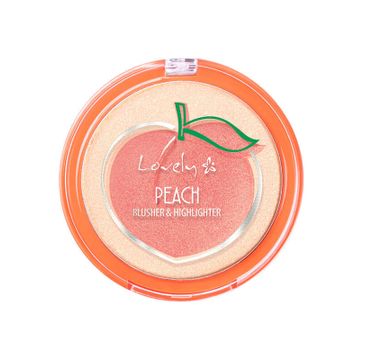 Lovely Peach Blusher & Highlighter rozświetlające duo do twarzy (7 g)