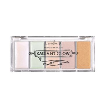 Lovely Radiant Glow Highlighter Palette paleta rozświetlaczy do twarzy i powiek 7g