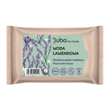 Luba Eco Family nawilżany papier toaletowy z Wodą Lawendową 50szt.