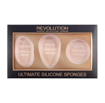 Makeup Revolution Applicators Ultimate Silicone Sponges Set – zestaw gąbek silikonowych do makijażu (3 szt.)