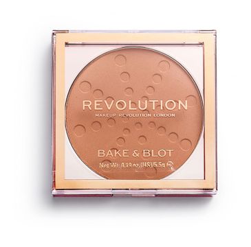 Makeup Revolution Bake & Bolt – prasowany puder matujący Peach (1 szt.)