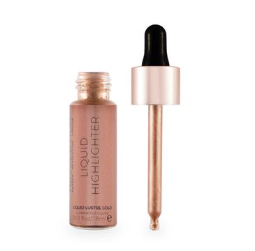 Makeup Revolution Liquid Highlighter – rozświetlacz w płynie Lustre Gold (18 ml)