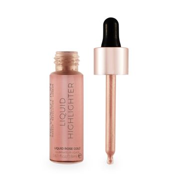 Makeup Revolution Liquid Highlighter – rozświetlacz w płynie Rose Gold (18 ml)