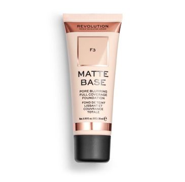 Makeup Revolution Matte Base Foundation – podkład matujący do twarzy F3 (28 ml)