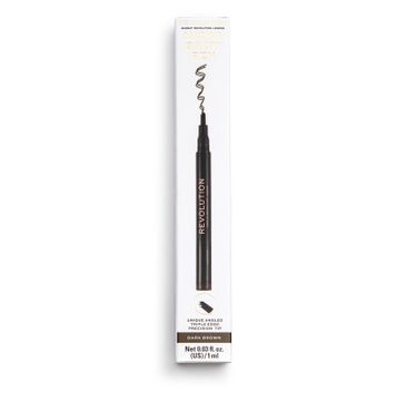 Makeup Revolution Micro Brow Pen kredka do brwi Dark (1 szt.)