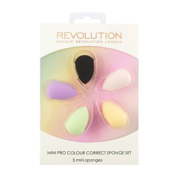 Makeup Revolution Mini Pro Colour Correct Sponge Set (zestaw minigąbek do makijażu 1 op. 5 szt.)