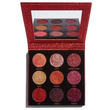 Makeup Revolution Pressed Glitter Palette paleta prasowanych brokatów do powiek Hot Pursuit (10.8 g)