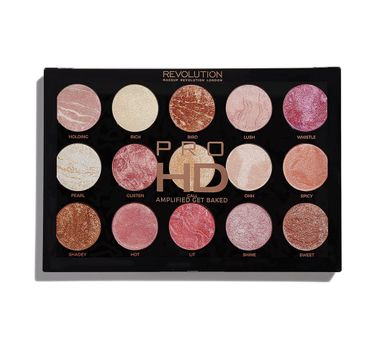 Makeup Revolution Pro HD Palette Amplified – paleta rozświetlaczy do twarzy Get Baked (37,5 g)