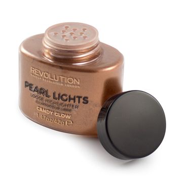 Makeup Revolution Pearl Lights Loose Highlighter – sypki puder do twarzy rozświetlający Candy Glow (25 g)