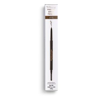 Makeup Revolution Precise Brow Pencil – dwustronna kredka do brwi Dark Brown (1szt)