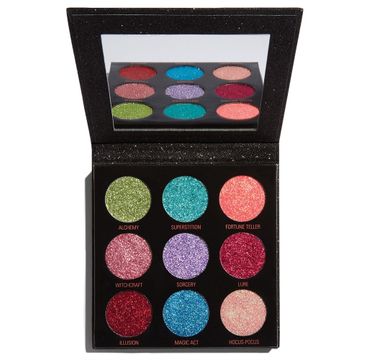 Makeup Revolution Pressed Glitter Palette – paleta prasowanych brokatów do powiek Abracadabra (10.8 g)
