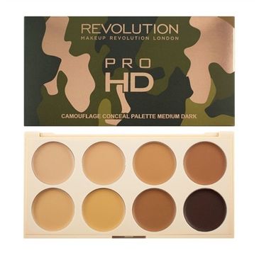 Makeup Revolution Pro HD Camouflage Palette – zestaw do konturowania twarzy Medium Dark (10 g)