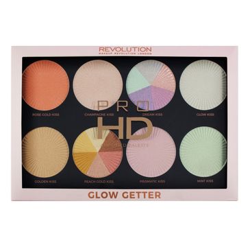 Makeup Revolution Pro HD Palette Glow Getter – paleta rozświetlaczy (32 g)