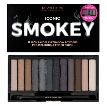 Makeup Revolution Redemption Palette Iconic Smokey – paleta cieni do powiek (14 g)