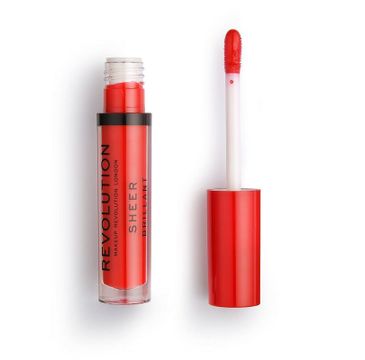 Makeup Revolution Sheer Brillant - pomadka do ust w płynie 132 Cherry (3.5 ml)