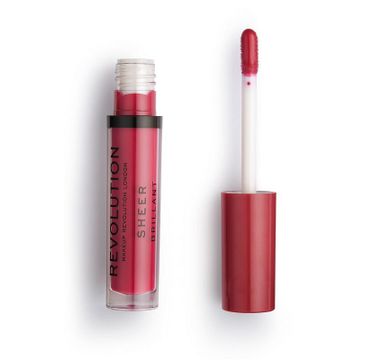 Makeup Revolution Sheer Brillant - pomadka do ust w płynie 141 Rouge (3.5 ml)
