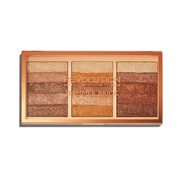 Makeup Revolution Shimmer Brick Palette - paleta rozświetlaczy (1 op.)