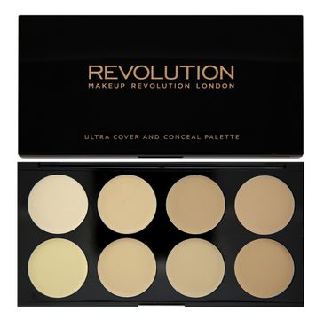 Makeup Revolution Ultra Cover and Concealer Palette - korektory Light do twarzy i pod oczy (10 g)