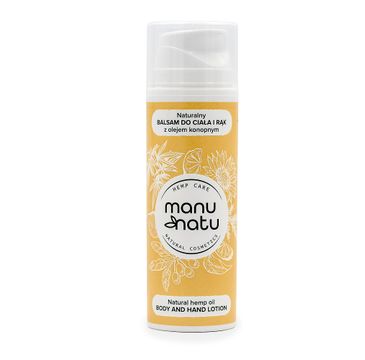 Manu Natu Natural Hemp Oil Body and Hand Lotion naturalny balsam do ciała i rąk z olejem konopnym (150 ml)