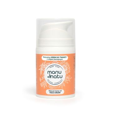 Manu Natu Natural Hemp Oil Face Cream naturalny krem do twarzy z olejem konopnym (50 ml)