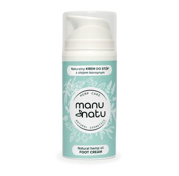 Manu Natu Natural Hemp Oil Foot Cream naturalny krem do stóp z olejem konopnym (100 ml)