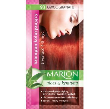 Marion Aloes & Keratyna – szampon koloryzujący do włosów nr 93 Owoc Granatu (80 ml)