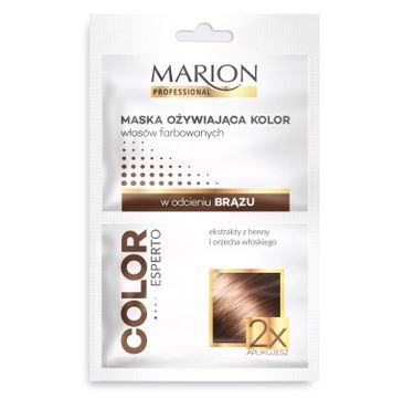 Marion Mari Color – maska ożywiająca kolor włosów farbowanych Brąz (2 x 20 ml)