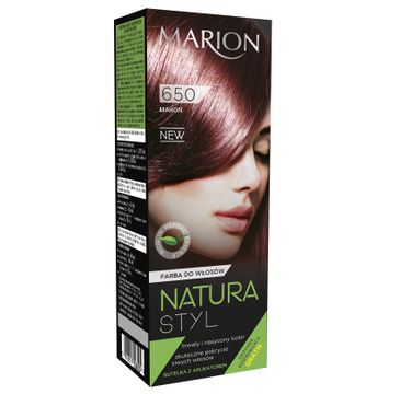 Marion Natura Styl – farba do włosów – Mahoń nr 650 (80 ml)