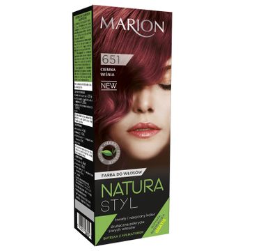 Marion Natura Styl – farba do włosów – Ciemna wiśnia nr 651 (80 ml)