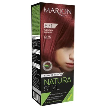 Marion Natura Styl – farba do włosów – Rubinowa czerwień nr 671 (80 ml)