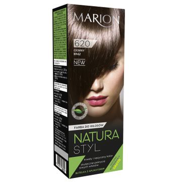 Marion Natura Styl – farba do włosów – Ciemny brąz nr 620 (80 ml)