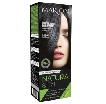 Marion Natura Styl – farba do włosów – Głęboka czerń nr 610 (80 ml)