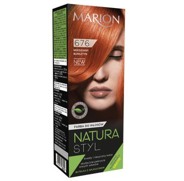 Marion Natura Styl – farba do włosów – Miedziany bursztyn nr 676 (80 ml)