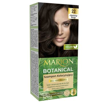 Marion Botanical szampon koloryzujący bez amoniaku 22 Ciemny Brąz (90 ml)