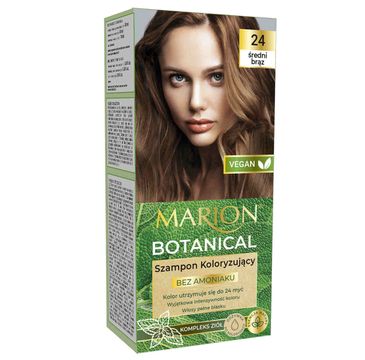 Marion Botanical szampon koloryzujący bez amoniaku 24 Średni Brąz (90 ml)