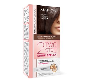 Marion Two Step Shine Reflex – szampon koloryzujący nr 403 Czekoladowy Quickstep  (1 op.)