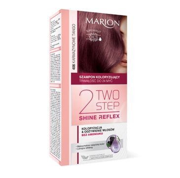 Marion Two Step Shine Reflex – szampon koloryzujący nr 406 Karmazynowe Tango  (1 op.)