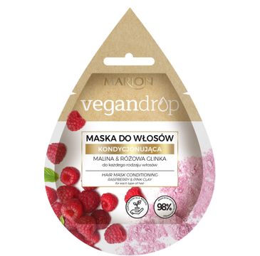 Marion Vegan Drop – maska do włosów kondycjonująca Malina& Różowa Glinka (20 ml)