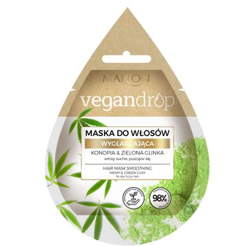 Marion Vegan Drop – maska do włosów wygładzająca Konopia & Zielona Glinka (20 ml)