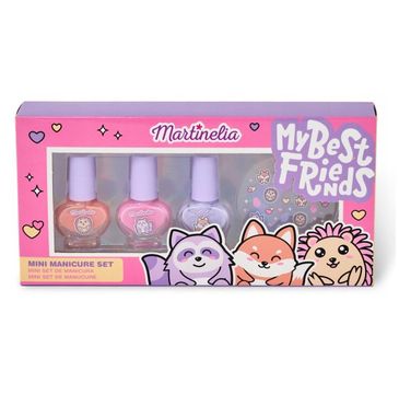 Martinelia My Best Friends Mini Manicure Set zestaw lakier do paznokci 3szt + naklejki na paznokcie