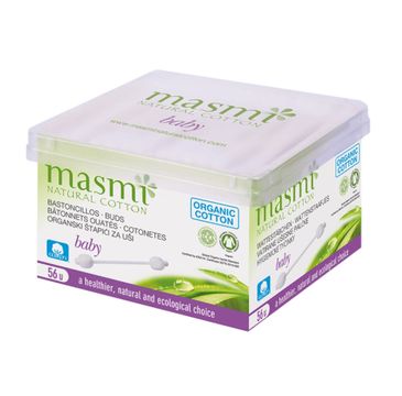 Masmi Natural Cotton patyczki higieniczne do uszu z organicznej bawełny dla dzieci (56 szt.)