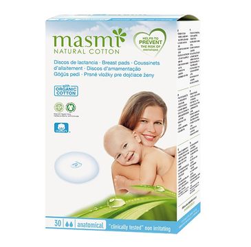 Masmi – Natural Cotton wkładki laktacyjne z bawełny organicznej (30 szt.)