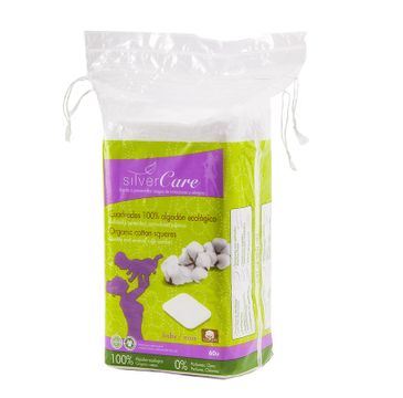 Masmi Silver Care kwadratowe płatki kosmetyczne z bawełny organicznej (60 szt.)
