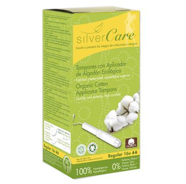 Masmi Silver Care tampony z aplikatorem z bawełny organicznej Regular 16szt